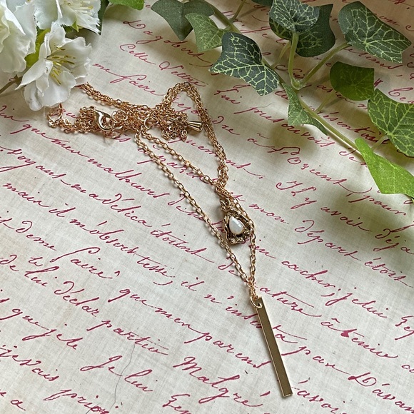 SALE..Double Chain OpalNecklace. Only One - Picture 5 of 9